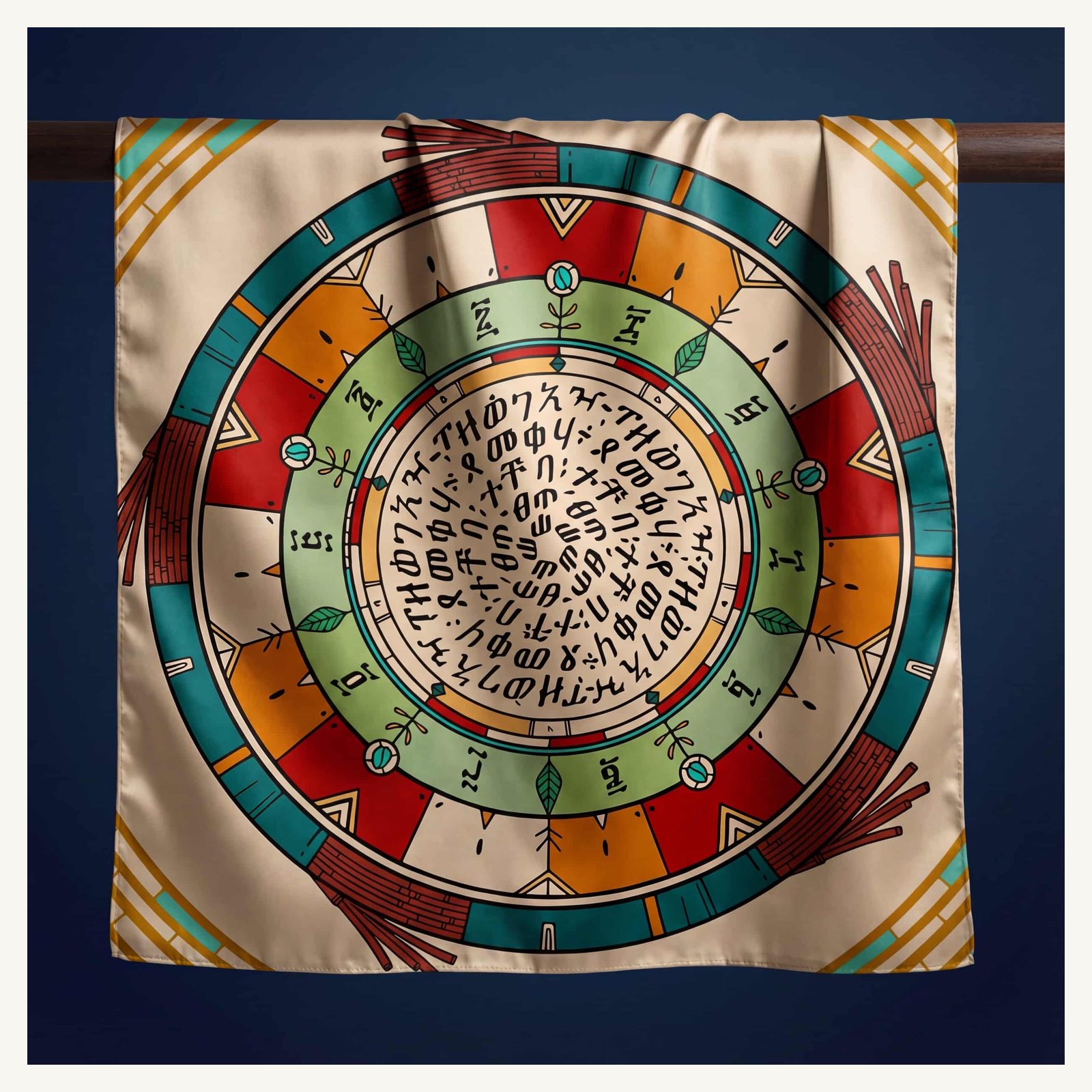 Makeda Aurum silk scarf